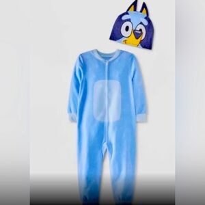 Bluey Blanket Sleeper Pajamas, Cosplay, or Costume with Hat 3T from Target